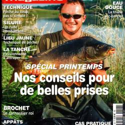 p&ecirc;che magazine 26 , sp&eacute;cial printemps silure, lieu jaune, tanche , dorade grise truite arc en ciel