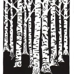 "Ta&iuml;ga" Linogravure originale sign&eacute;e Spada