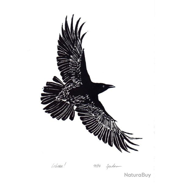 "Liberu " Linogravure originale sign�e Spada