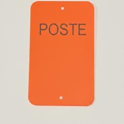Num&eacute;ro de poste ou battue vierge x10 orange