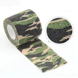 Rouleau adh&eacute;sif camouflage treillis vert x6