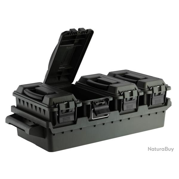 Set 4 caisses � munitions avec bac de transport