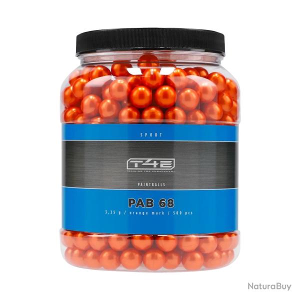 Billes pour arme de d�fense T4E Paintball Bio Orange - Cal. 68 x500