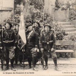 CPA - Le Drapeau des Chasseurs et  sa Garde -N&deg;7569