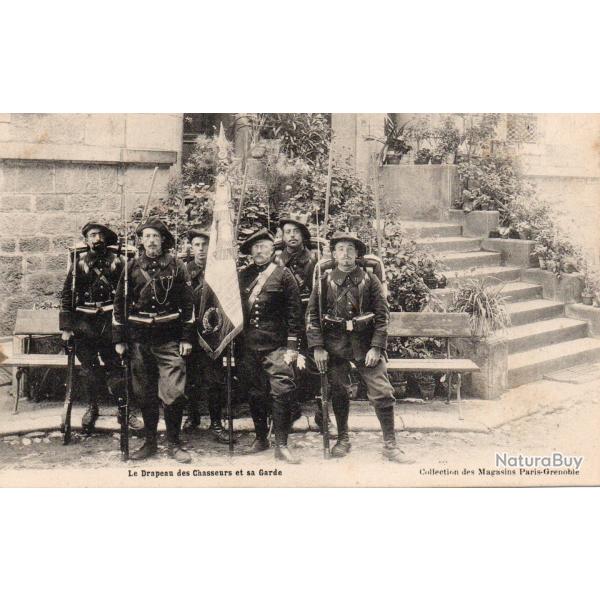 CPA - Le Drapeau des Chasseurs et  sa Garde -N�7569