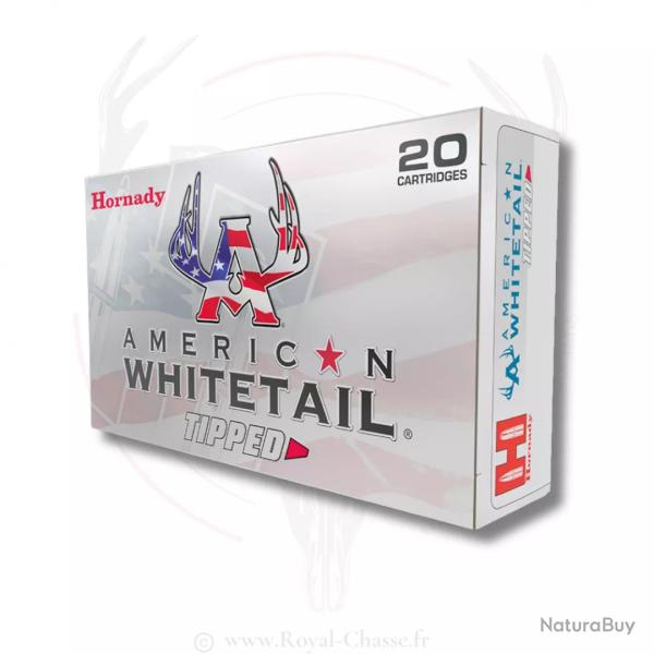 20 balles AMERICAN WHITETAIL TIPPED SST Cal.7MM PRC 154Grs HORNADY