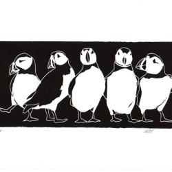 "Macareux" lithographie originale sign&eacute;e Spada