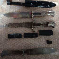 Lot de pi&egrave;ces pour dague HJ