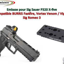 Embase TS pour Sig Sauer P320 X-Five Version H - Compatible Fastfire 3, Vortex Venom