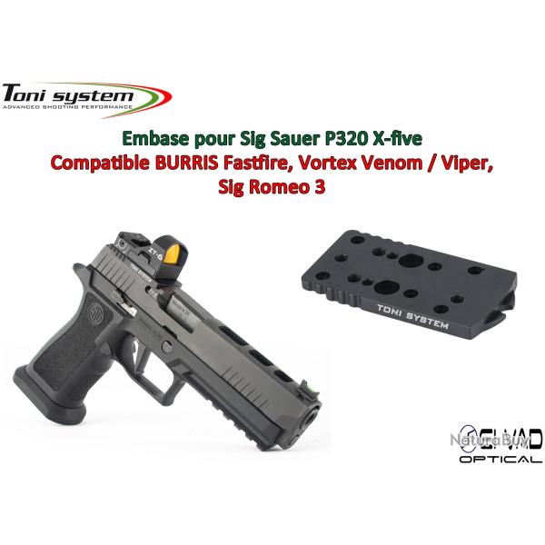 Embase TS pour Sig Sauer P320 X-Five Version H - Compatible Fastfire 3, Vortex Venom