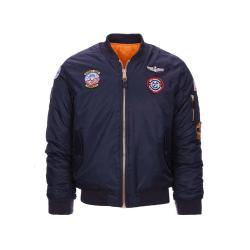 Bombers Aviateur avec &eacute;cussons pour enfant - Bleu Marine L