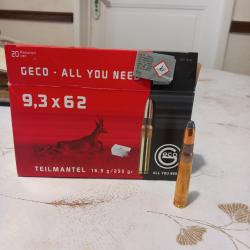 15 balles GECO 9,3 x 62 16.5 grammes 255 grains