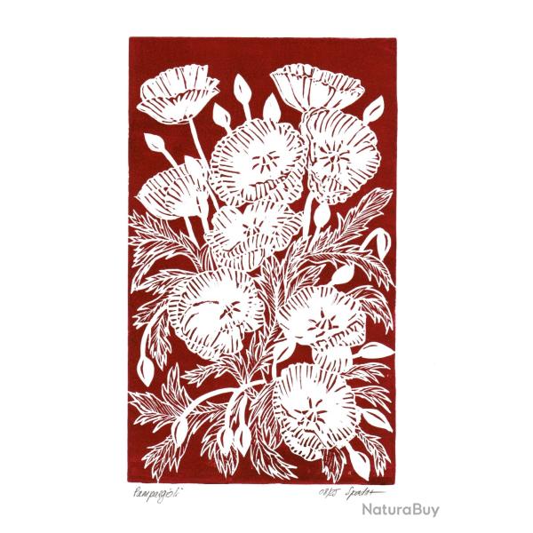 "Pampasgiolu rossu", linogravure originale sign�e Spada