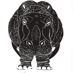 "Gros Pothame", linogravure originale sign&eacute;e Spada