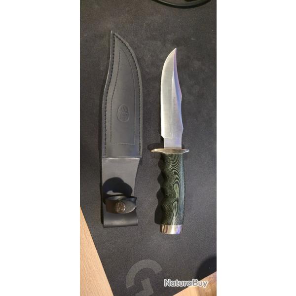 Poignard "BUFALO" MUELA 17 cm lame inox manche micarta noir