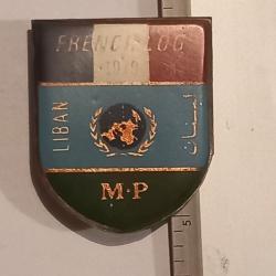 Insigne de la police militaire (MP) du d&eacute;tachement fran&ccedil;ais au Liban (1979)