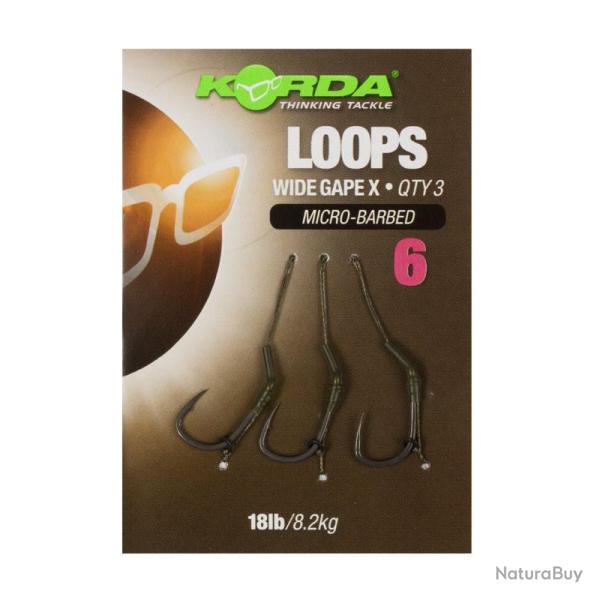Bas de ligne Loop Rigs DF Wide Gape Korda 4