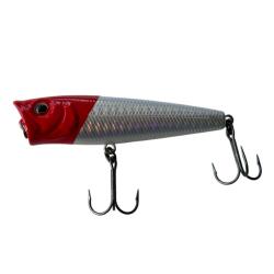 LEURRE TRZ POP'N'BANG 8CM - BLANC TETE ROUGE - 