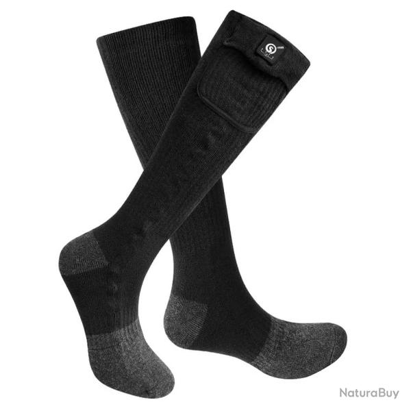 Chaussettes chauffantes Ertak Teamwood� pour homme - Noir 40 / 42