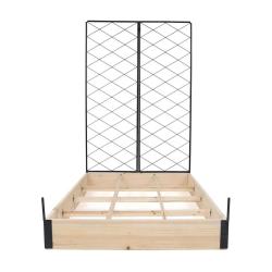 Carr&eacute; potager en bois de sapin avec treillis - 115x80x128cm