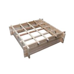 Carr&eacute; potager en bois de sapin 90x90x27 cm avec g&eacute;otextile - &Agrave; monter soi-m&ecirc;me