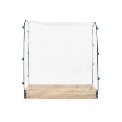 Carr&eacute; potager tomate en bois de sapin avec housse PVC - 115x30x120cm