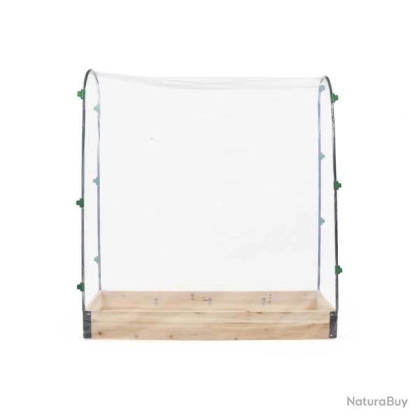 Carr� potager tomate en bois de sapin avec housse PVC - 115x30x120cm