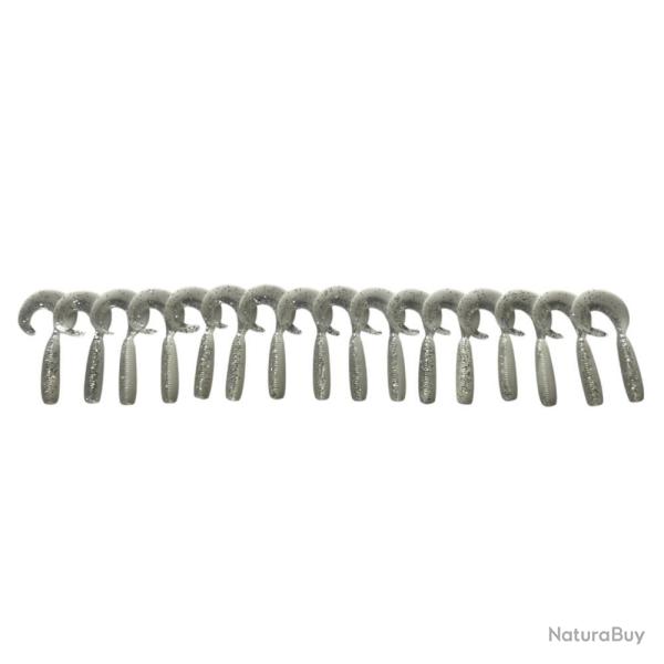 LEURRE TRZ CURLY 4.5CM X16 - BLANC PAILLETE - 