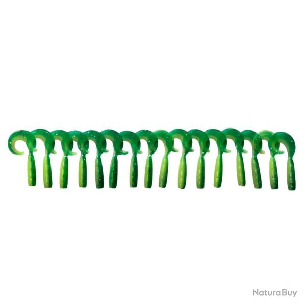 LEURRE TRZ CURLY 4.5CM X16 - CHARTREUSE PAILLETE - 