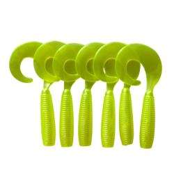 LEURRE TRZ CURLY 10.5CM X6 - Jaune - 