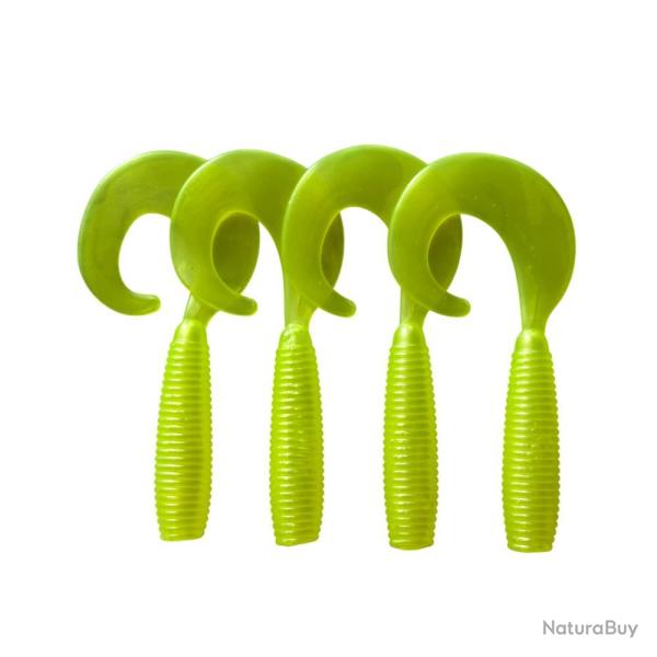 LEURRE TRZ CURLY 13CM X4 - Jaune - 