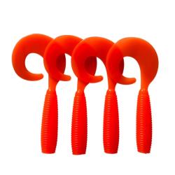 LEURRE TRZ CURLY 13CM X4 - Orange - 