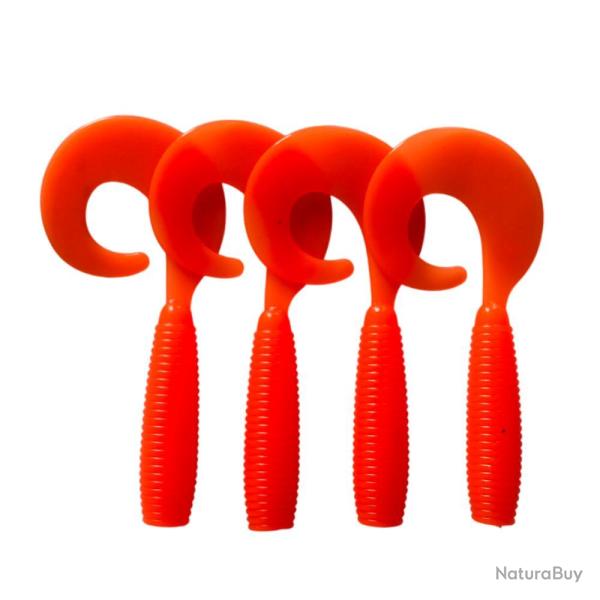 LEURRE TRZ CURLY 13CM X4 - Orange - 