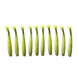 LEURRE TRZ SLIMY SHAD 5.5CM X10 - WHITE CHARTREUSE - 