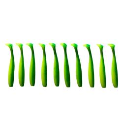 LEURRE TRZ SLIMY SHAD 6.5CM X10 - CHARTREUSE PAILLETE - 