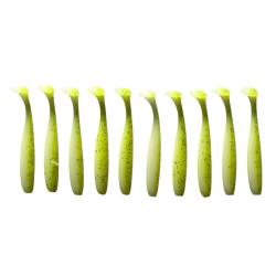 LEURRE TRZ SLIMY SHAD 6.5CM X10 - WHITE CHARTREUSE - 