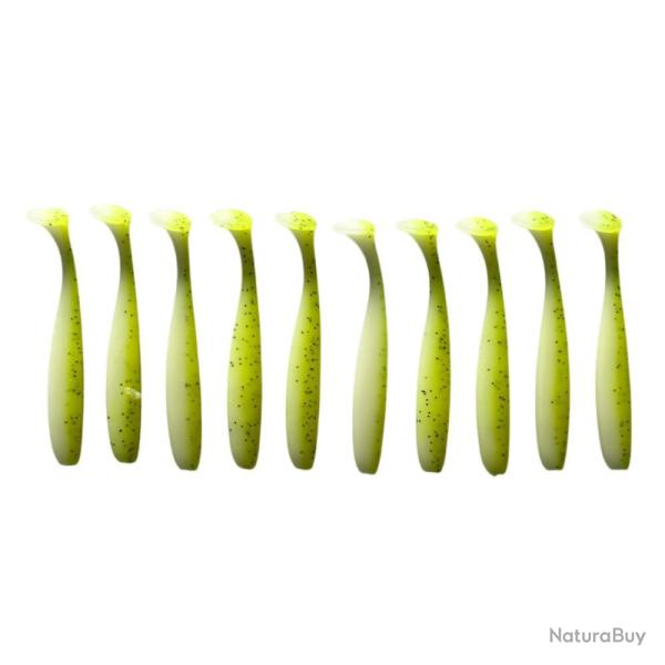 LEURRE TRZ SLIMY SHAD 6.5CM X10 - WHITE CHARTREUSE - 