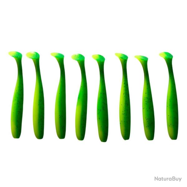 LEURRE TRZ SLIMY SHAD 7.5CM X8 - CHARTREUSE PAILLETE - 