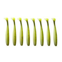 LEURRE TRZ SLIMY SHAD 7.5CM X8 - WHITE CHARTREUSE - 
