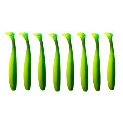 LEURRE TRZ SLIMY SHAD 8.8CM X8 - CHARTREUSE PAILLETE - 