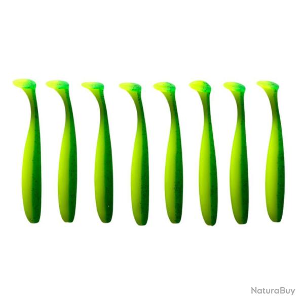 LEURRE TRZ SLIMY SHAD 8.8CM X8 - CHARTREUSE PAILLETE - 