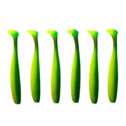 LEURRE TRZ SLIMY SHAD 10CM X6 - CHARTREUSE PAILLETE - 