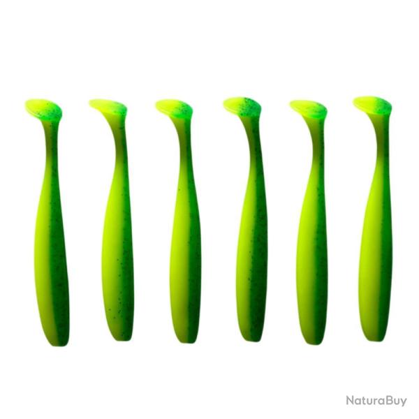 LEURRE TRZ SLIMY SHAD 10CM X6 - CHARTREUSE PAILLETE - 