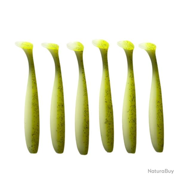 LEURRE TRZ SLIMY SHAD 10CM X6 - WHITE CHARTREUSE - 