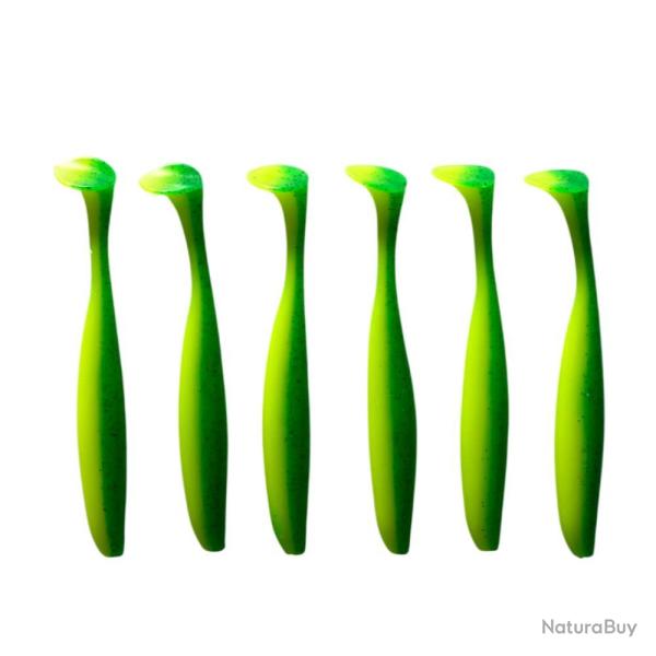 LEURRE TRZ SLIMY SHAD 12CM X6 - CHARTREUSE PAILLETE - 