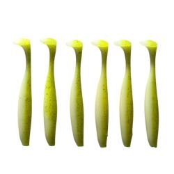 LEURRE TRZ SLIMY SHAD 12CM X6 - WHITE CHARTREUSE - 