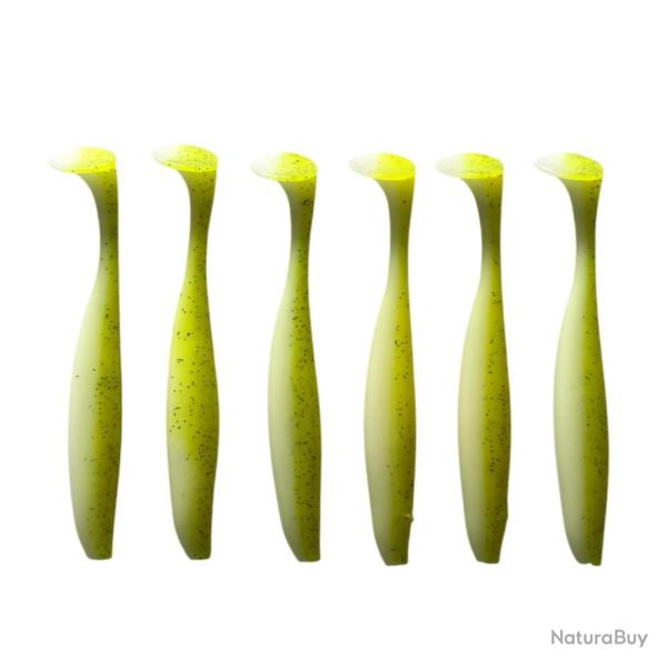 LEURRE TRZ SLIMY SHAD 12CM X6 - WHITE CHARTREUSE - 