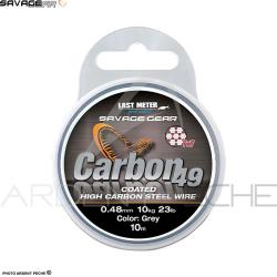Tresse acier inox SAVAGE GEAR Carbon49 Steelwire 10m 16kg