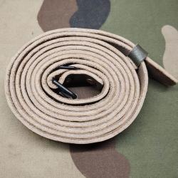 Sangle verte en cuir Arm&eacute;e Fran&ccedil;ais pour boite de jumelles