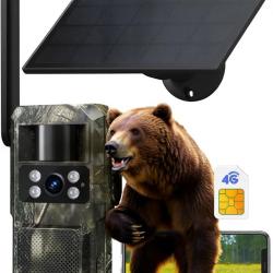 Cam&eacute;ra de chasse 4G solaire batterie rechargeable 7800mAh - 0,2s - IP66 - Livraison rapide